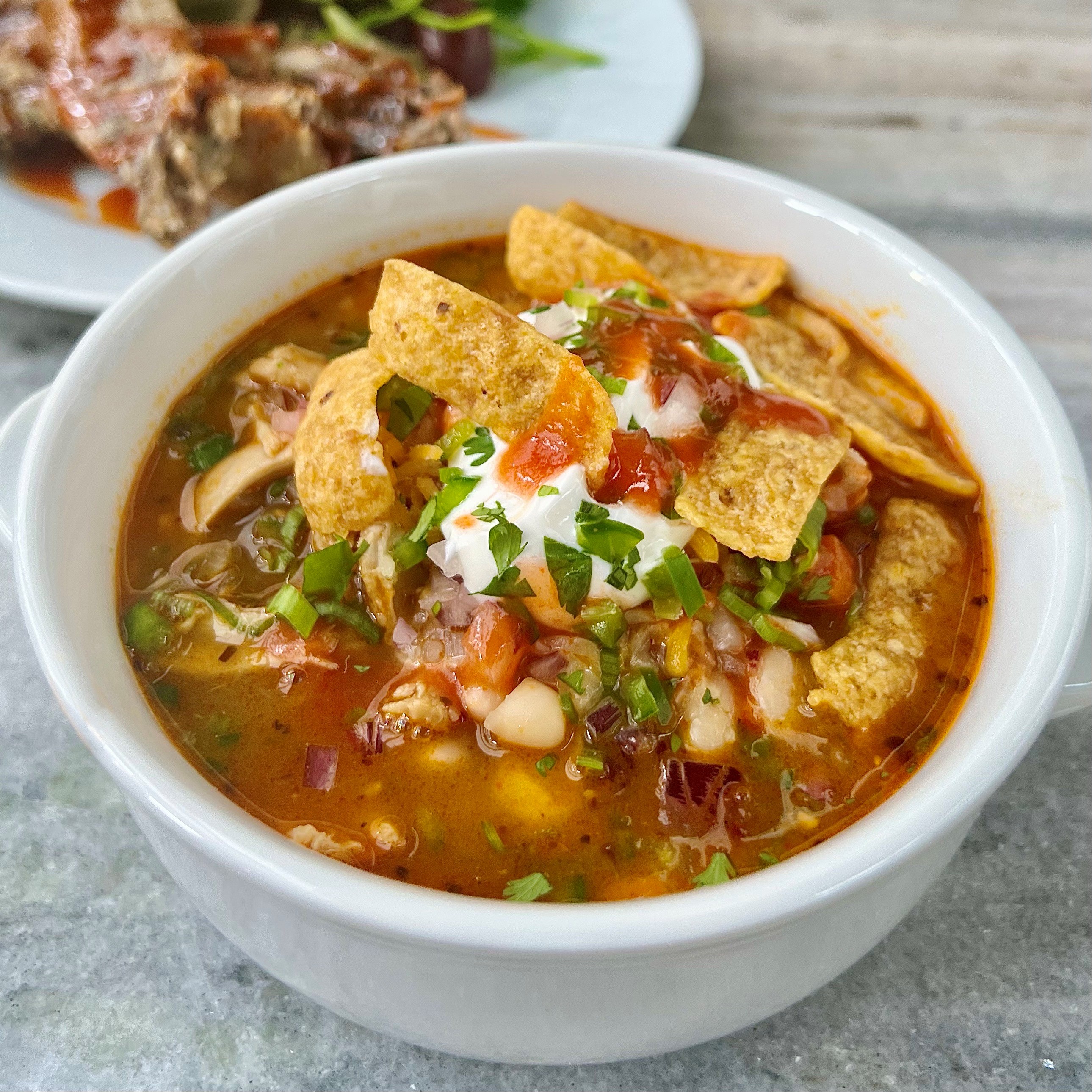 Buffalo Chicken & White Bean Chili